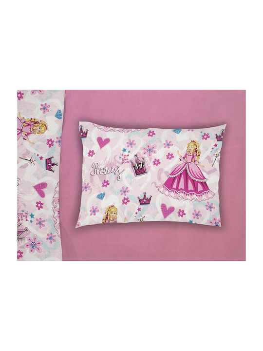 Dimcol Princess 390 Παιδική Μαξιλαροθήκη 35x45εκ. Pink