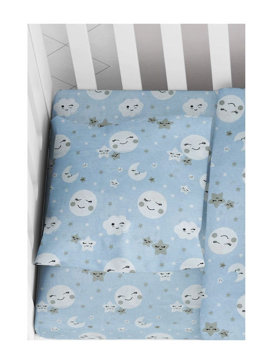Dimcol Smile Kids Pillowcase Made of 100% Cotton 35x45cm Blue