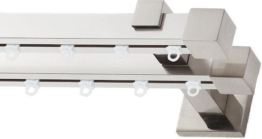 MRShome Valencia Двоен Метален Сидиродром В Сребрист Цвят 240см MRS901NS240D