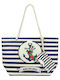 Bag to Bag Fabric Beach Bag with Wallet Beige