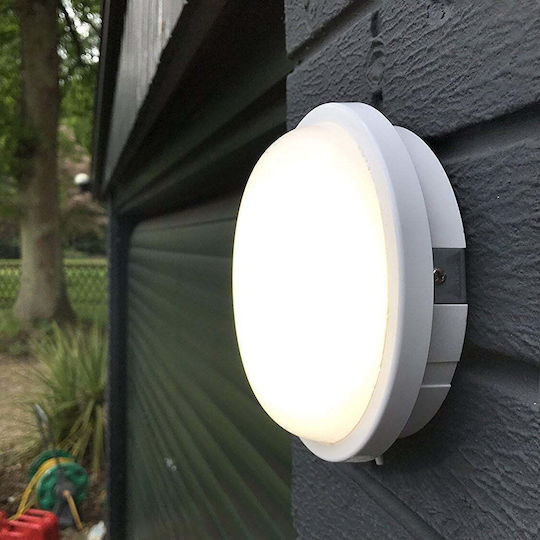 Ax310/218wh Outdoor Led Wall Light Diameter 21.8 Warm Light 3000k Ip65 White