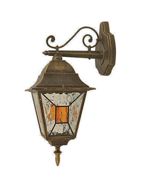 Garden Lantern Top Holder Gold Patina E27 Belight