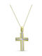 Ortaxidis Vergoldeter Kreuz 18K mit Kette