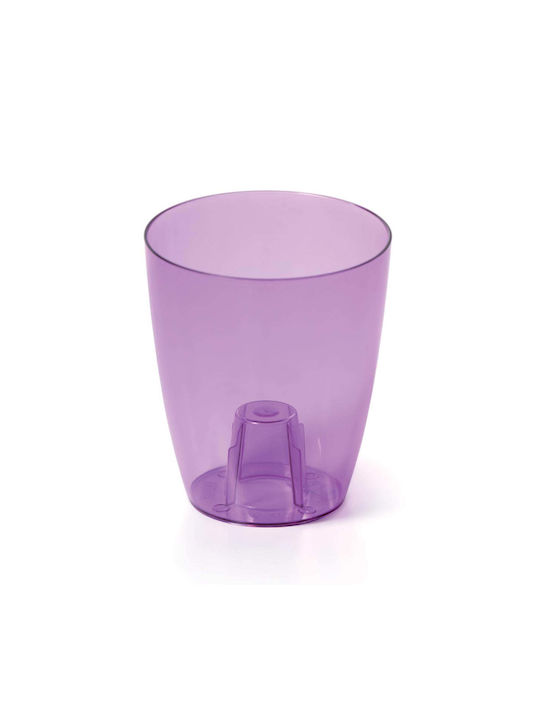 Orchideenblumentopf Coubi 13cm Lila Transparent