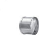 Duct Connector For Chimney Pipe Φ100 Stainless Antimagnetic Aisi 316ba Inoxshell
