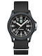 Carbonox Men's Battery Watch with Black Rubber Strap