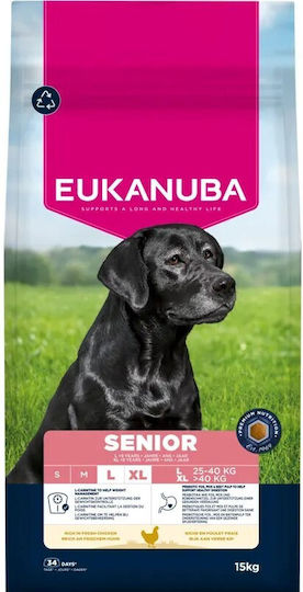 Eukanuba 15kg Dry Food for Elderly Large Breed Dogs with Chicken