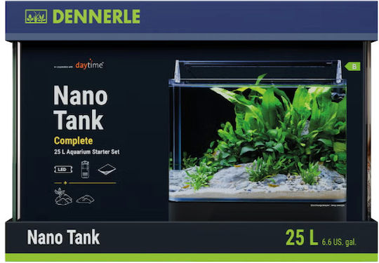 Dennerle Nano Scaperstank Complete Aquarium Capacity 25l with Filter 28x36x25cm Black