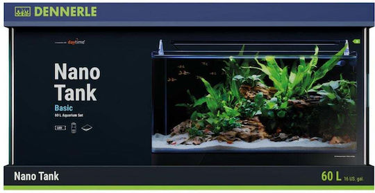 Dennerle Nano Scaperstank Basic Ενυδρείο Ψαριών Χωρητικότητας 60lt με Φίλτρο Μαύρο