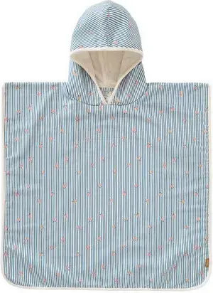 Fresk Kinder Strandponcho Schutz Uv50 Streifen & Krabben