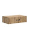 Wooden Brown Bedside Table 59x34.5x17cm