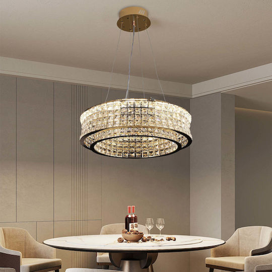 Candelabru Led Telecomandă Llc160/500gd Cristal Metal 55w Reglabil Intensitate Reglabil Înălțime Lumină Rece Caldă Neutră Iluminat Luxos