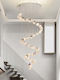 Modern Led Chandelier Cm526/18 51w Diameter 58.5cm Adjustable Height Chrome