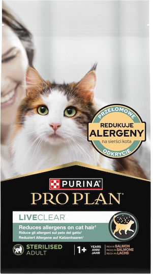 Pro Plan Live Clear Dry Food for Adult Neutered Cats with Sensitive Urinary with Salmon 1.4kg