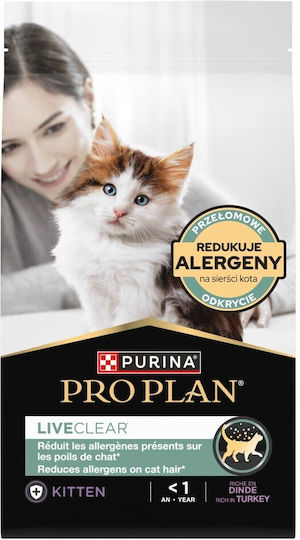 Pro Plan Live Clear Dry Food for Kittens with Turkey 1.4kg