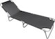 ArteLibre Beach Sunbed Gray Metallic 190x59x26cm