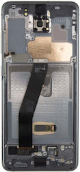 Samsung G980 G981 Galaxy S20 Lcd Display + Touch + Front Cover Unit Cosmic Gray Service Pack