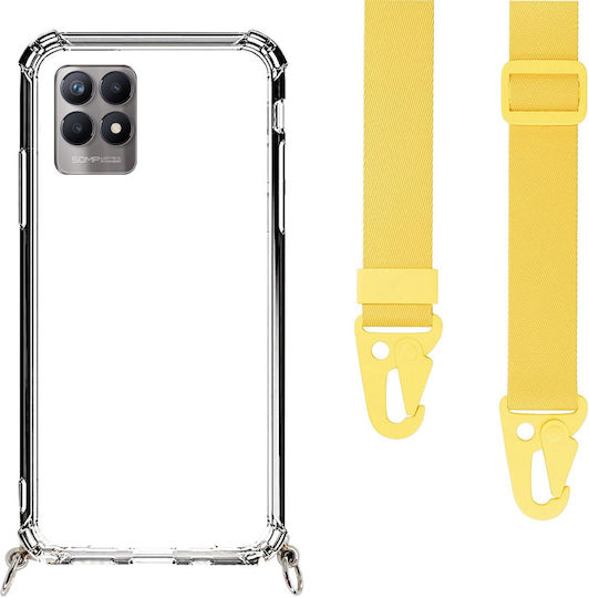 Θήκη Κινητού Διάφανη Ιμάντα Yellow Realme 8i