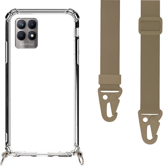 Θήκη Κινητού Διάφανη Ιμάντα Khaki Realme 8i