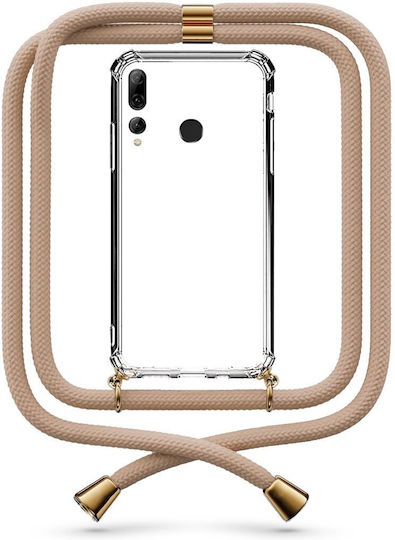 Mobile Phone Case Transparent Strap Beige Huawei P Smart Plus 2019