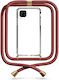 Transparente Handyhülle mit braunem Nackenriemen Huawei P40 Lite