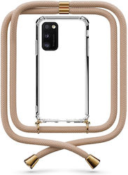 Калъф за мобилен телефон Прозрачен Бежов Шнур Galaxy A41