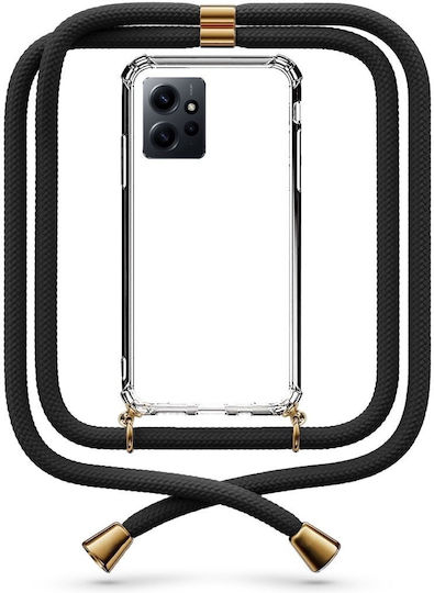 Mobile Phone Case Transparent Cord Black Xiaomi Redmi Note 12 4G