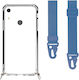 Mobile Phone Case Transparent Strap Blue Huawei Y6s
