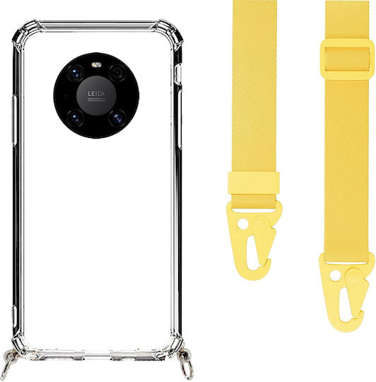 Θήκη Κινητού Διάφανη Ιμάντα Yellow Huawei Mate 40