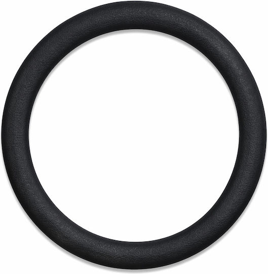 Car Steering Wheel Cover Black 37-39cm Pvc & Rubber Durable Non-Slip Universal