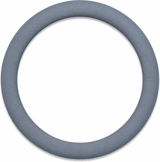 Car Steering Wheel Cover Gray 37-39cm PVC & Rubber Durable Non-Slip Universal
