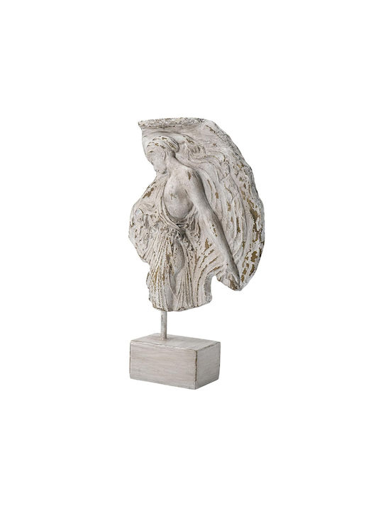 Artekko Maenad Επιτραπέζιο Διακοσμητικό Ρητίνης Λευκή Πατίνα 20.5x6.7x33.5 Cm