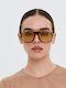 AV Sunglasses Solaris Unisex Sunglasses With Brown Tartaruga Horn-Rimmed Frame And Brown Lens