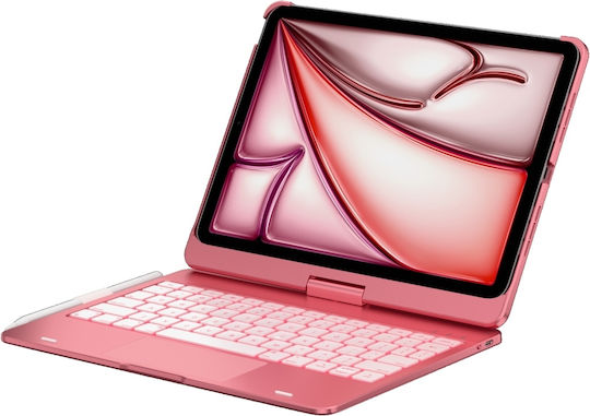 Supero Tablet Hülle Typecase Flexbook Touch Tastatur Ipad Air 11" M2 2024 M3 2025 M4 2026 Rosa