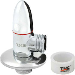Сферичен Кран 1/2'' * 1/2'' Ъглов Розетен Керамичен Главен Ths Thermostyle Платинен Турбовентил Ths Thermost