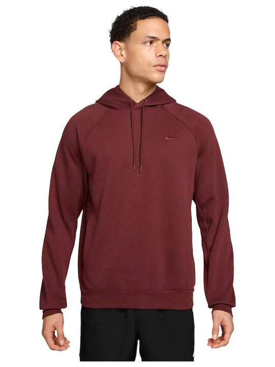 Primary Dri-Fit Hoodie with Hood Burgundy