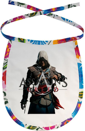 Koupakoupa Assassin's Creed Waterproof Baby Bib Made of 100% Cotton with Lace Band Colored