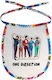 Koupakoupa One Direction Waterproof Baby Bib Made of 100% Cotton with Lace Band Colored