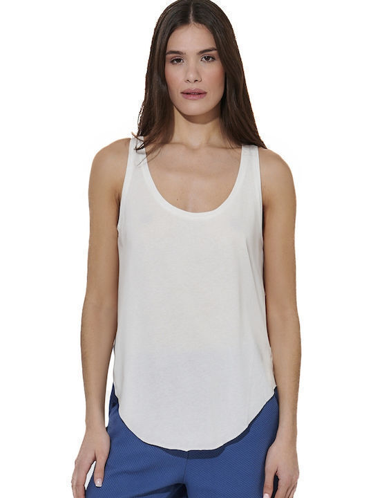 Body Action Women's Sleeveless Blouse White