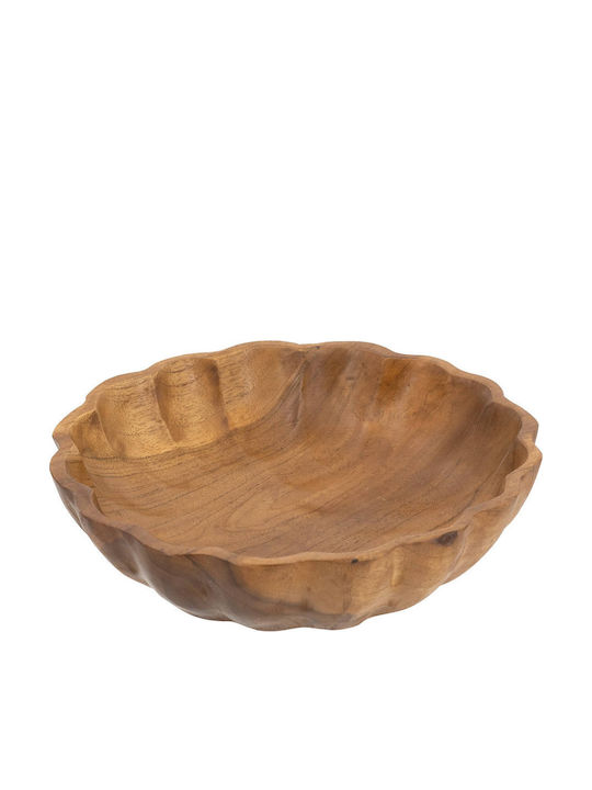 Artekko Woody Διακοσμητική Πιατέλα Καφέ 20x20x5εκ.