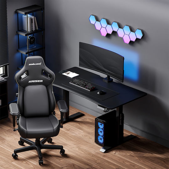 Anda Seat Ηλεκτρικό Γραφείο Xtreme Ξύλινο Black με Μεταλλικά Πόδια & Ρυθμιζόμενο Ύψος 140x75x73εκ. AD-D-DD1-1400-07-B