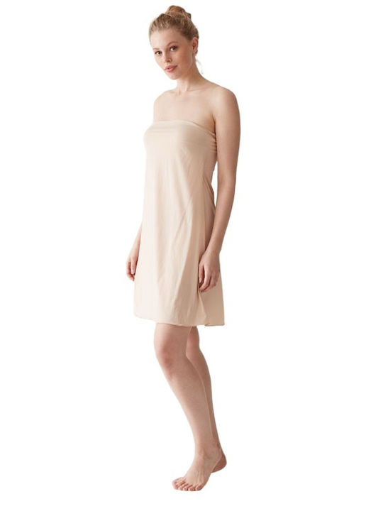 Penye Mood Sommerliches Damen-Schlafanzug-Set Beige