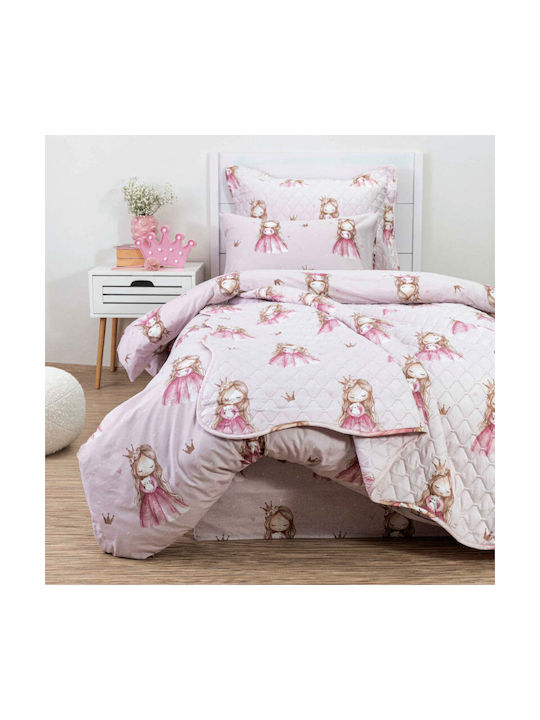 Borea Single Cotton Sheet Set Little Queen Pink...