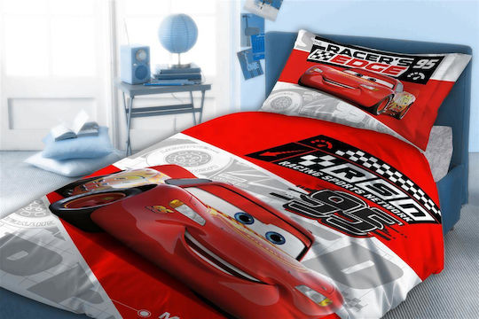 Disney Single Cotton Sheet Set Cars Red 160x240cm 2pcs