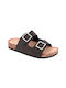Damen Flache Sandalen Schwarz