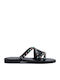 Sandale Casual Damă Din Piele Negre