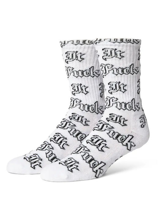 HUF Fuck It Old English Socken Weiß