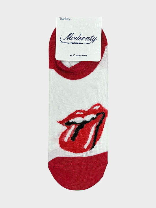 Modernity Women's Socks with White Patterns