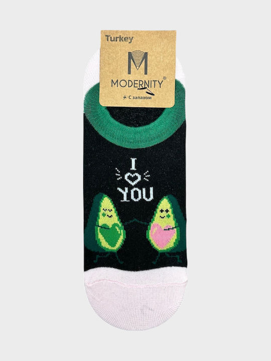 Modernity Women's Socks with Black Patterns