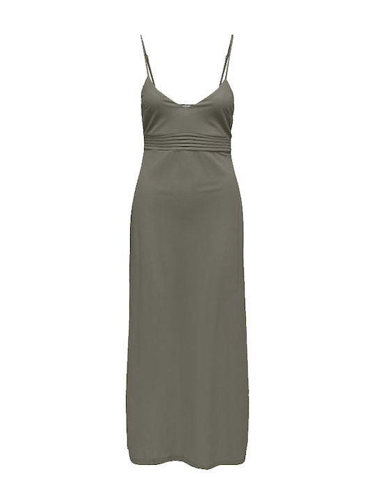 Only Kleid Ganztägig Khaki